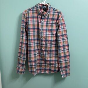 J Crew Flex Washed Long Sleeve Button Down